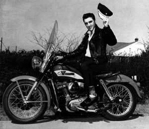 Elvis on his Harley on January 2, 1956