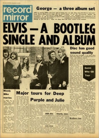ELVIS PRESLEY Record Mirror - November 1970 (1970 22-page newspaper-style music