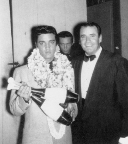 Elvis-Gene-Smith-and-comedian-Howard-Hardin-November-10-1957