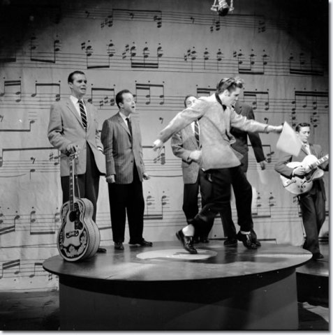 25- Elvis Presley rehearsing for The Ed Sullivan Show January 6, 1957