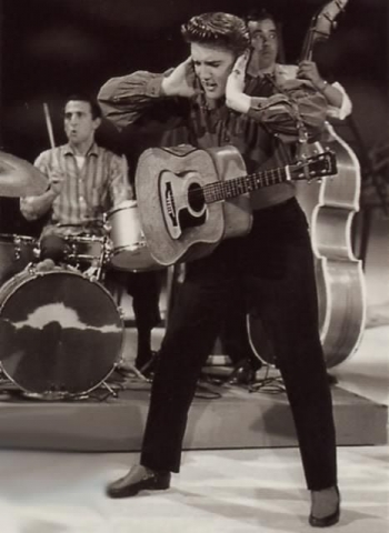 54-Elvis presley appears on The Ed Sullivan Show filmed in Los Angeles and broadcast on September 9th, 1956.
