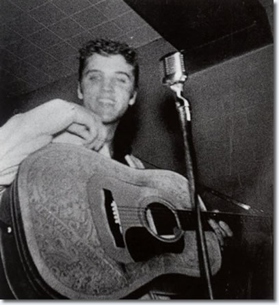 Elvis Presley on stage at St. Michael's Hall - October 20, 1955.