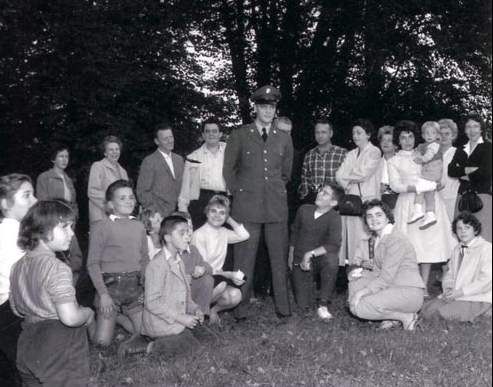 Elvis with Young German girl Margit Burgin in Bad Homburg in october 5 1958.