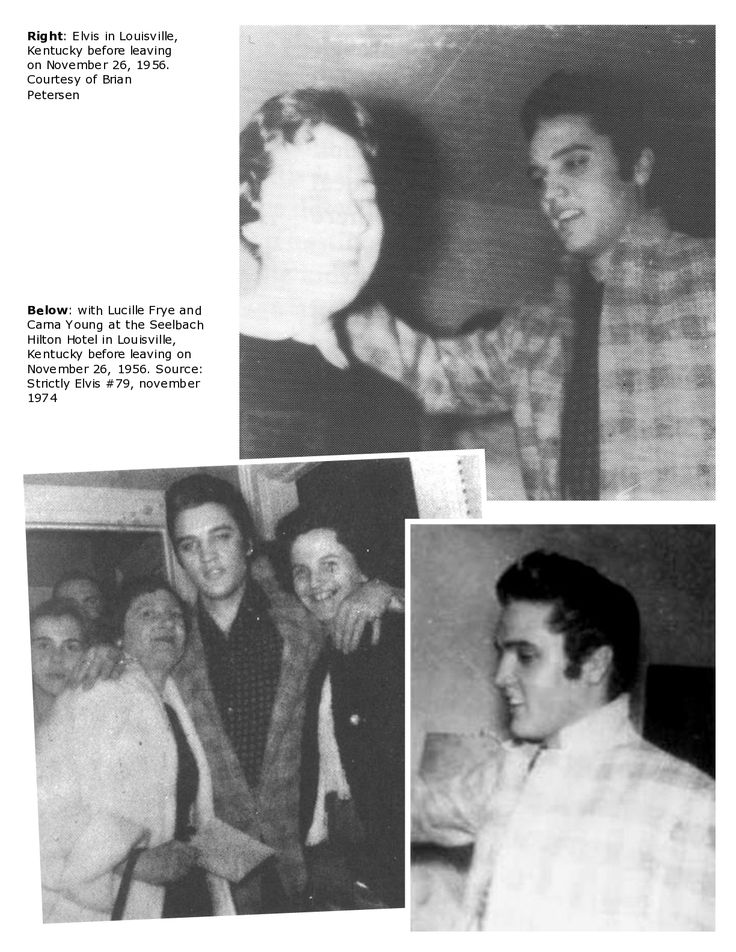 Elvis Presley in Louisville, KY on November 26, 1956