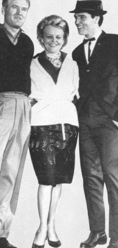 Ward Pally Austin, his wife Irene and Elvis, on the set of TTWG 7 november 1960