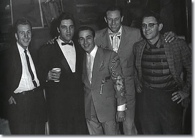 Elvis backstage at the Opry, December 22, 1957. With (left to right