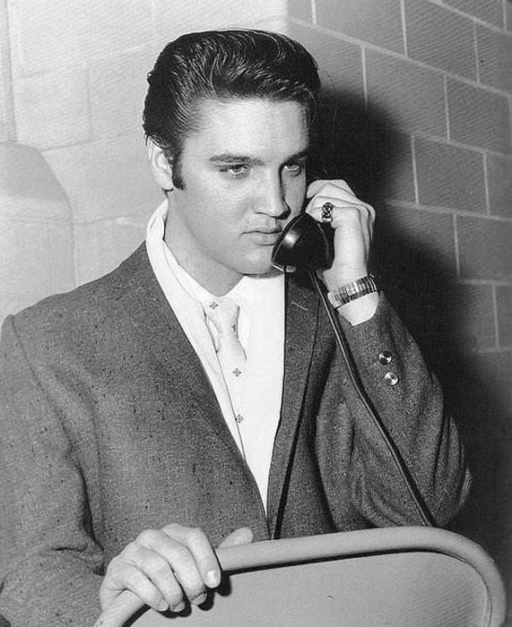 Elvis on stage at the Louisianna Hayride december 15 1956