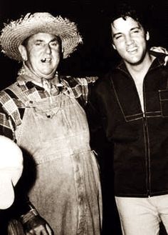 Elvis Presley andColonel Tom Parker on the set of Clambake spring 1967