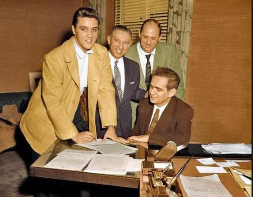 Elvis Presley's first contract that he signed in New York with William Morris Agency here in january 31 1956.