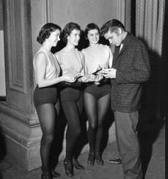 Elvis backstage on January 28, 1956; Dorsey Brothers Show.