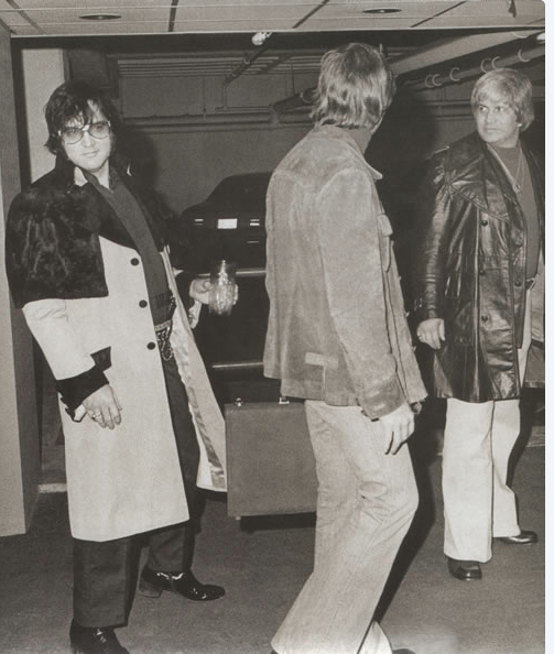 Elvis Presley, Dick Grob and Ed Parker, February 16, 1977