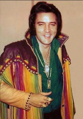 Elvis Presley, Marie and Jack Lord, Las Vegas February 10, 1973.