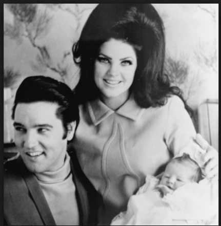 Elvis Presley with his wife Priscilla and their 4 day old daughter Lisa Marie Presley on February 5, 1968 in Memphis, Tennessee. 2