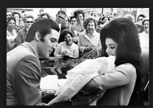 Elvis Presley with his wife Priscilla and their 4 day old daughter Lisa Marie Presley on February 5, 1968 in Memphis, Tennessee. 2