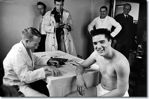 On March 24, 1958, Elvis Presley was inducted into the United States Army