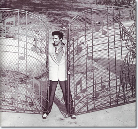 3 - Elvis at the Graceland Gates 1957.