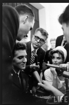 Elvis Fort Dix press conference in march 5 1960 here with Nancy Sinatra. 4