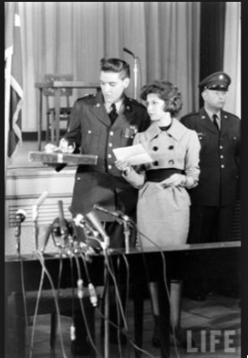 Elvis Fort Dix press conference in march 5 1960 here with Nancy Sinatra. 6