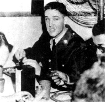 March 29 1958 in fort Chaffee at the lunch time. elvis