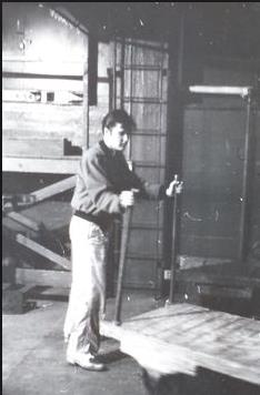 April 2, 1957 Fooling around between shows backstage at the Maple Leaf Gardens, graceland elvis presley