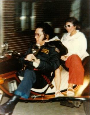 April 8, 1977 with Ginger Alden and Lisa Marie (leg only!)