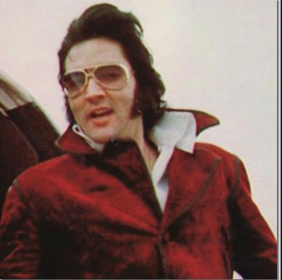 Elvis Presley Arriving at McGhee Tyson Airport Knoxville April 8, 1972.