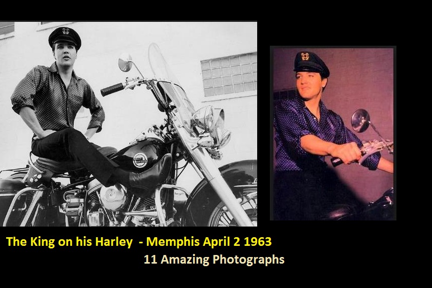 Elvis Presley on his Harley Motorcycle Memphis April 2 1963