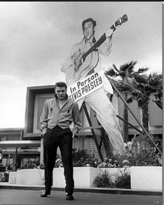 Elvis Presley's first Vegas appearance at the New Frontier Hotel in April 23 1956.