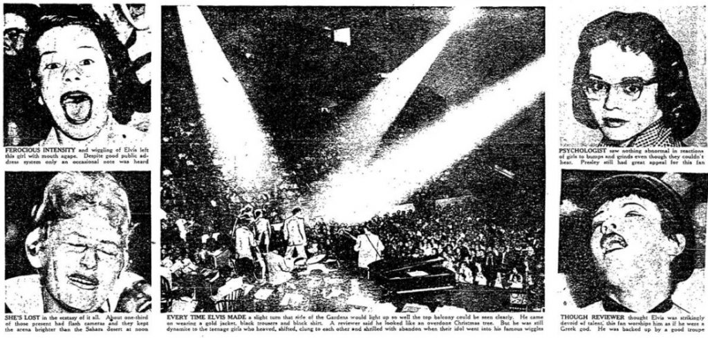 April 3, 1957 Girls, 4 to 64, Enthralled By Elvis Presley Visit 