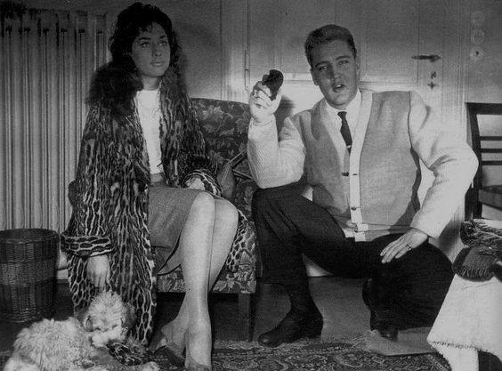 Elvis was photographed with Vera Tschechowa, in Germany. January 18, 1959