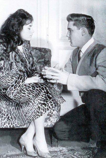 Elvis was photographed with Vera Tschechowa, in Germany. January 18, 1959