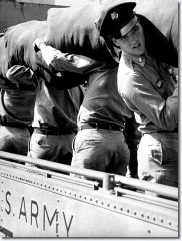 September 22, 1958 , Elvis Preley Sails Brooklyn Army Terminal
