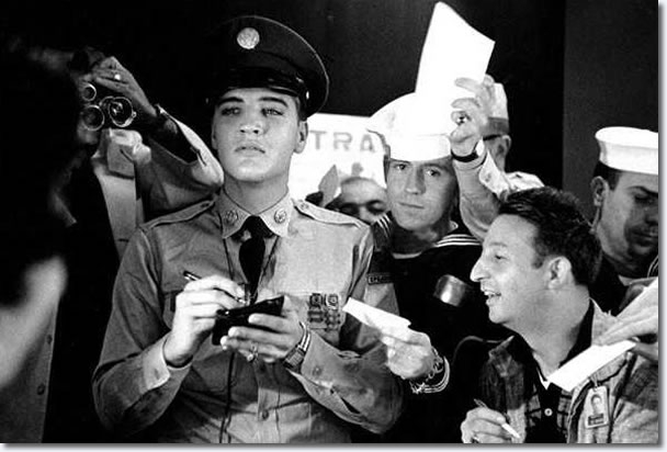 September 22, 1958 , Elvis Preley Sails Brooklyn Army Terminal
