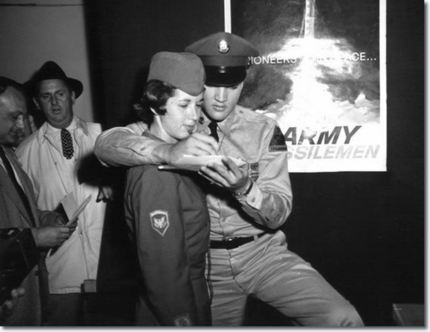 September 22, 1958 , Elvis Preley Sails Brooklyn Army Terminal
