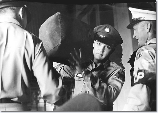 September 22, 1958 , Elvis Preley Sails Brooklyn Army Terminal
