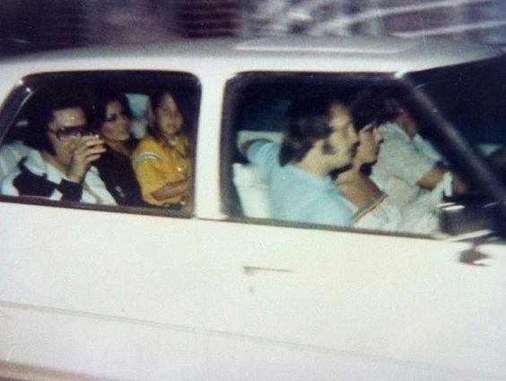Elvis, Ginger, Lisa and I think Billy and Jo in the front seat