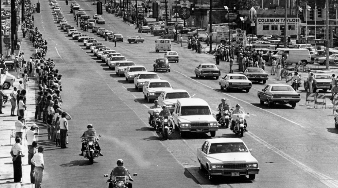 Elvis Presley's funeral on August 18, 1977