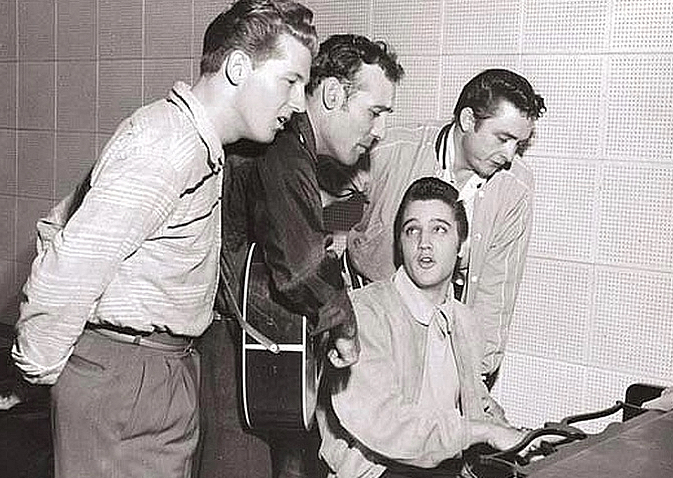 Elvis Presley and Carl Perkins