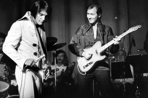 James  Burton and Elvis Presley