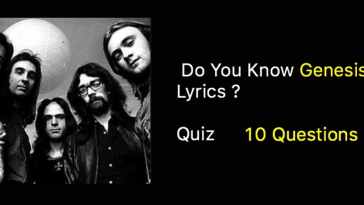 Genesis Lyrics Quiz - 10 Questions