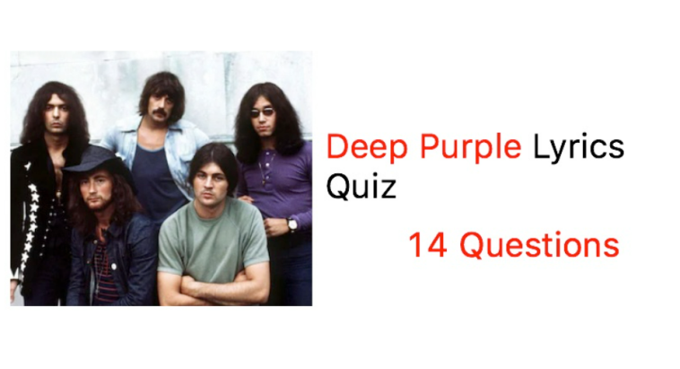Deep Purple Lyrics Quiz - 10 Questions