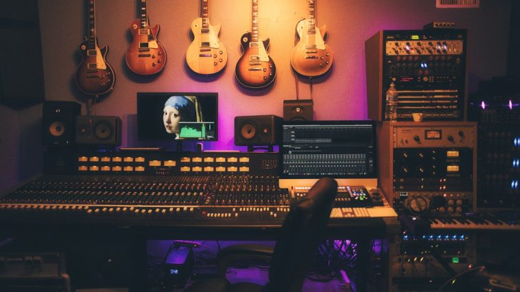 Professional sound recording console and studio mixing board representing Elvis Presley Sunset Boulevard recording sessions